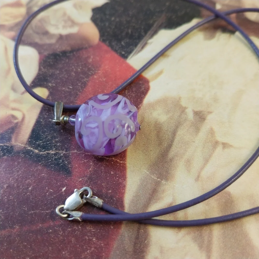 Purple Pendant Necklace - Picture 4 of 11